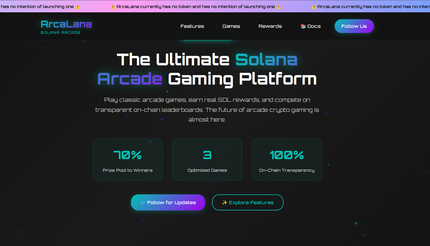ArcaLana – Solana Arcade Gaming Platform