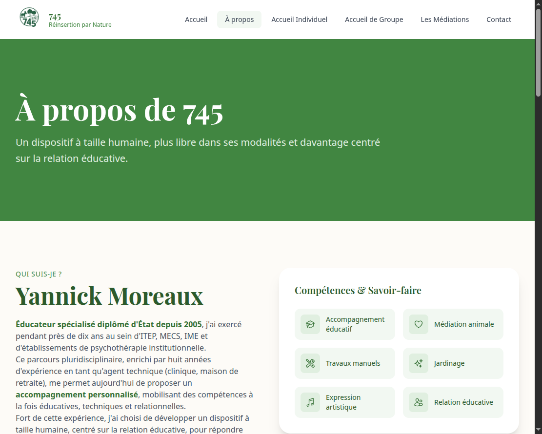 Nature745 – Page À propos