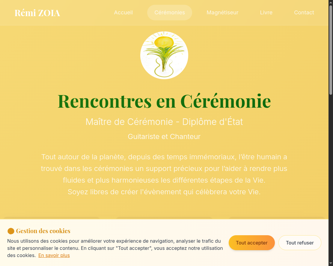 Rémi Zoia – Page Cérémonies